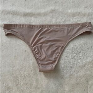Women’s Nude Thong Panty Satin